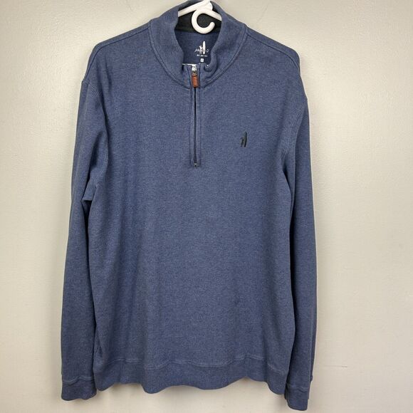 Johnnie O Sweater Mens XL Blue Long Sleeve 1/4 Zip The Sully Pullover - Picture 1 of 12
